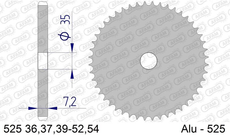 Afam Bakdrev, Aluminium #525   40