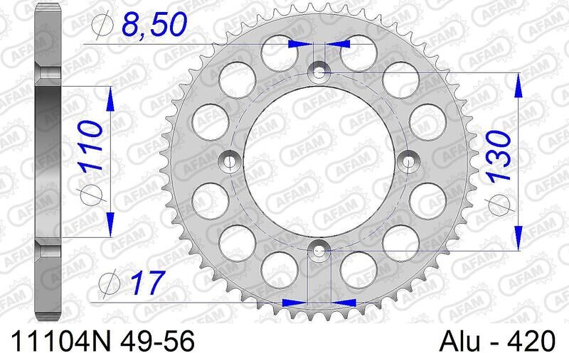 Afam Bakdrev, Alu #420 - Honda Cr/crf Cr80/85,Crf150   49