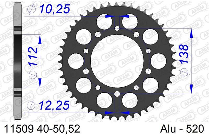 Afam Bakdrev, Alu #520 - Honda/yamaha 51 Cb600/900,Cbr600/650/900,Vtr1000/yzf   51