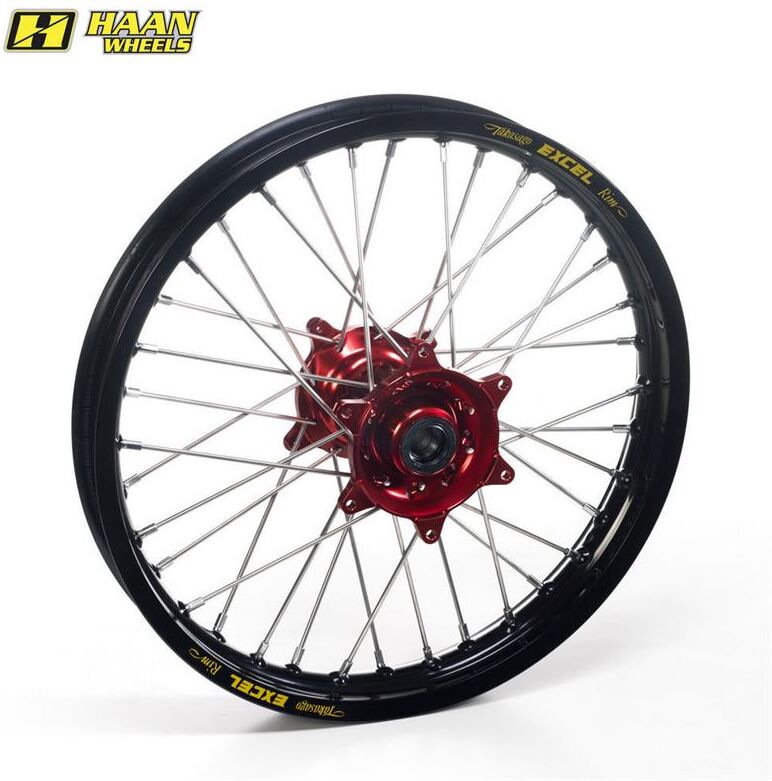 Haan Wheels Haan Bakhjul 19x1,85- Honda Cr125/crf250 Svart Ring/ Rødt Nav, Cr125/cr250, 02-13