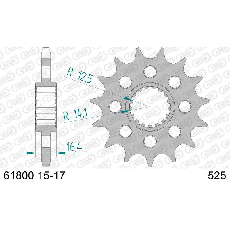 Afam Framdrev #525 - Kawasaki/ktm, 16t Vn/950/990/1050/1090/1190/1290/rc8/sm990   16