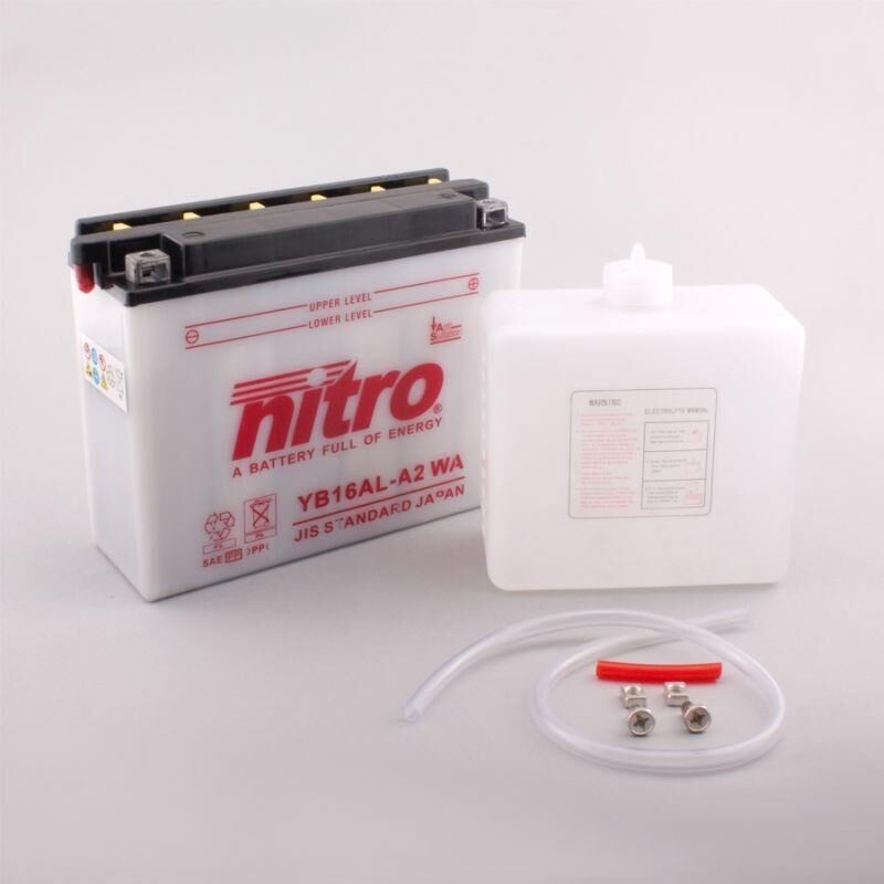 Nitro Yb16al-A2 - 12v Atv/mc/snøscooter Batteri 12v, 16ah, 207x72x164, Syreflaske