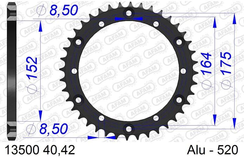 Afam Bakdrev, Aluminium #520 - Yamaha Yfs 200 Blaster 88-09   46