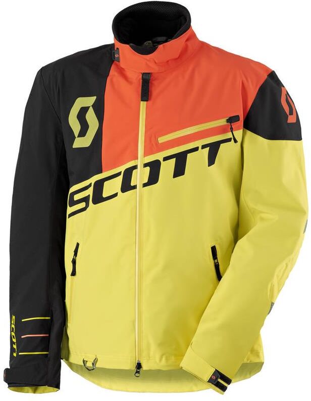 Scott Proshell Snøscooterjakke - Gul/or/sort, Xl Meget Lett Skalljakke M/4-Veis Stretch   XL