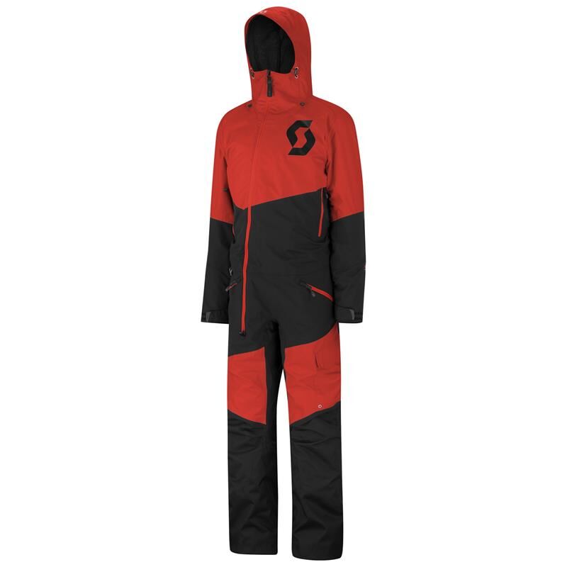 Scott Back-X Monosuit - Sort/rød, Xl Enkel, Prisgunstig Monosuit Med Seler   XL