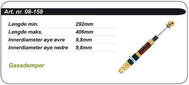 Kimpex Støtdemper Polaris Kimpex Gold - Gass 7041503  7041496  7041539  7041523