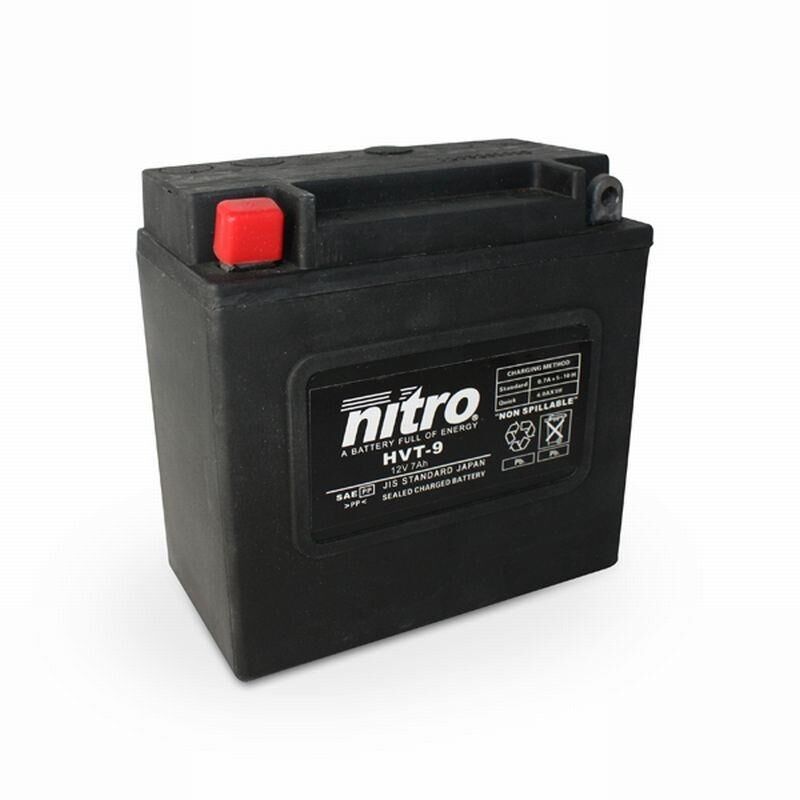 Nitro Hvt 09 - 12v Atv/mc/snøscooter Batteri 12v, 8ah, 136x75x134, Forseglet Agm Gel