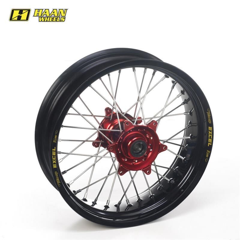 Haan Wheels Haan Bakhjul 17x5.00 - Honda Crf450,13-> Svart Ring/rødt Nav, Crf 4500 2013->