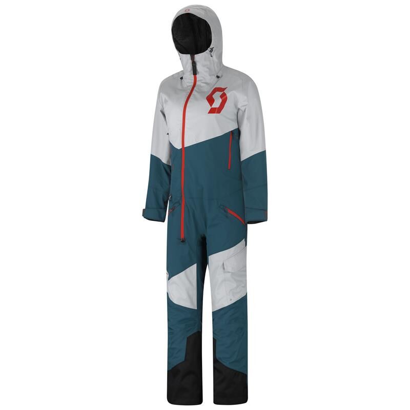 Scott Back-X Monosuit Dame Blå/grå, Xl Enkel, Prisgunstig Monosuit Med Seler   XL