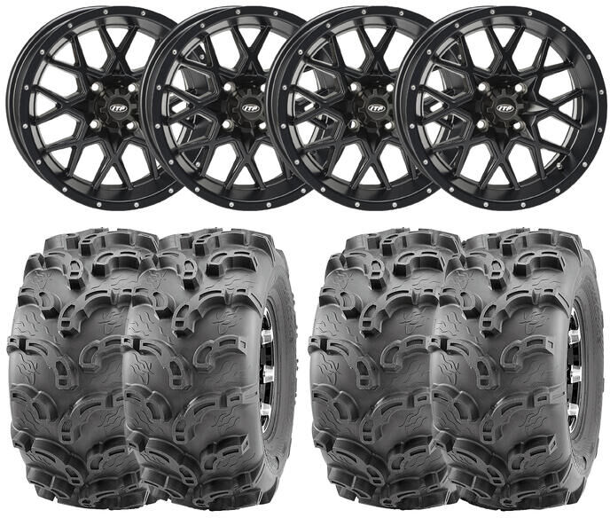 Wanda Hjulpakke 56 - Can-Am 4x4 - 27"/12" Wanda P375, Itp Hurricane - Sort   27" Dekk og 12" Felg