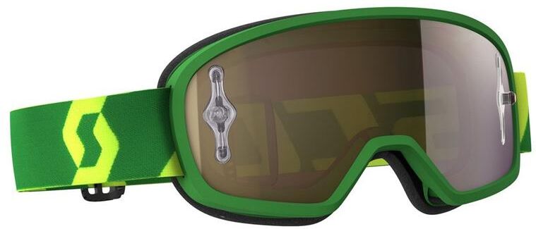 Scott Buzz Mx Pro Crossbrille, Barn - Grønn/gul Gull Krom Works Linse, Barn