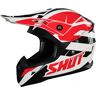 Shot Pulse Revenge Kask Motocrossowyczarny Biały Czerwony