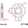 Jt Sprockets Stalowa Bezgłośna Zębatka Przednia 1586 - 525