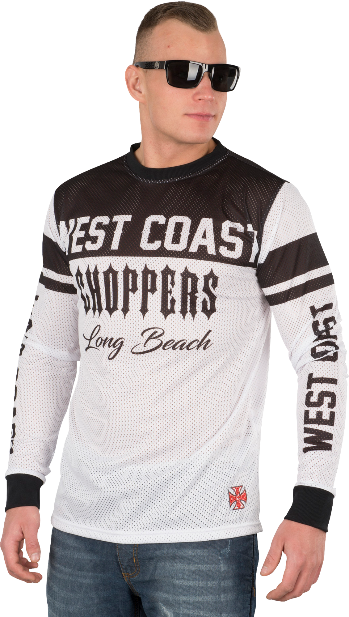 West Coast Choppers Tröja West Coast Choppers OG Mesh Vit-Svart