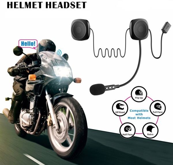 Motorcykel Bluetooth Intercom Headset med mikrofon