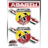 Abarth Set 2 Scudetto Folgore Aufkleber, 94 mm x 131 mm