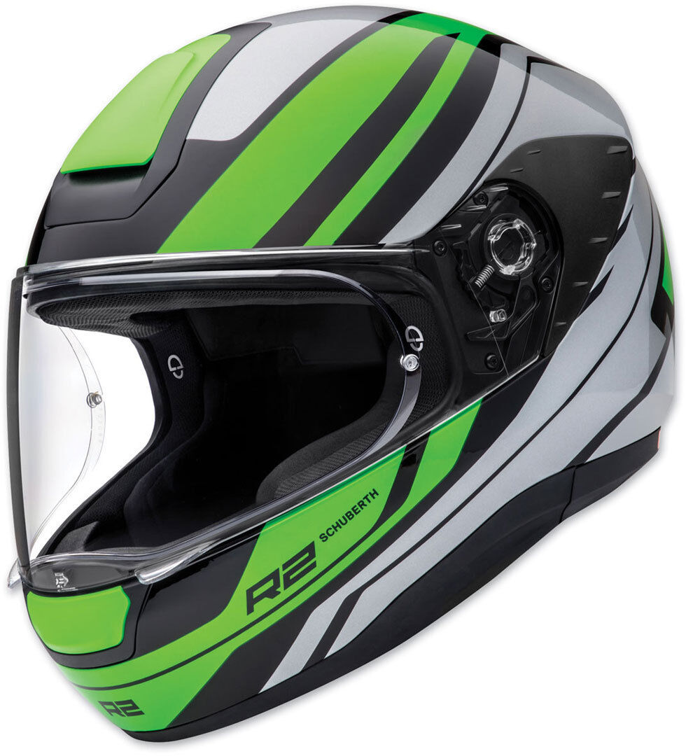 Photos - Motorcycle Helmet Schuberth R2 Enforcer Helmet Unisex Green Silver Size: Xs 4509513360 
