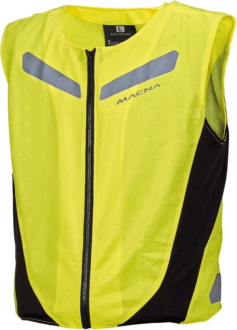 Photos - Motorcycle Clothing Macna 4 All Element Reflective Vest Unisex Yellow Size: L 1658019l710 