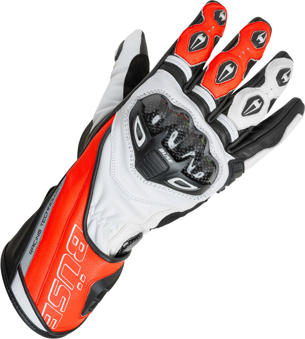 Photos - Motorcycle Gloves Buse Büse Donington Pro Gloves Unisex Black White Red Size: M L 30051508 