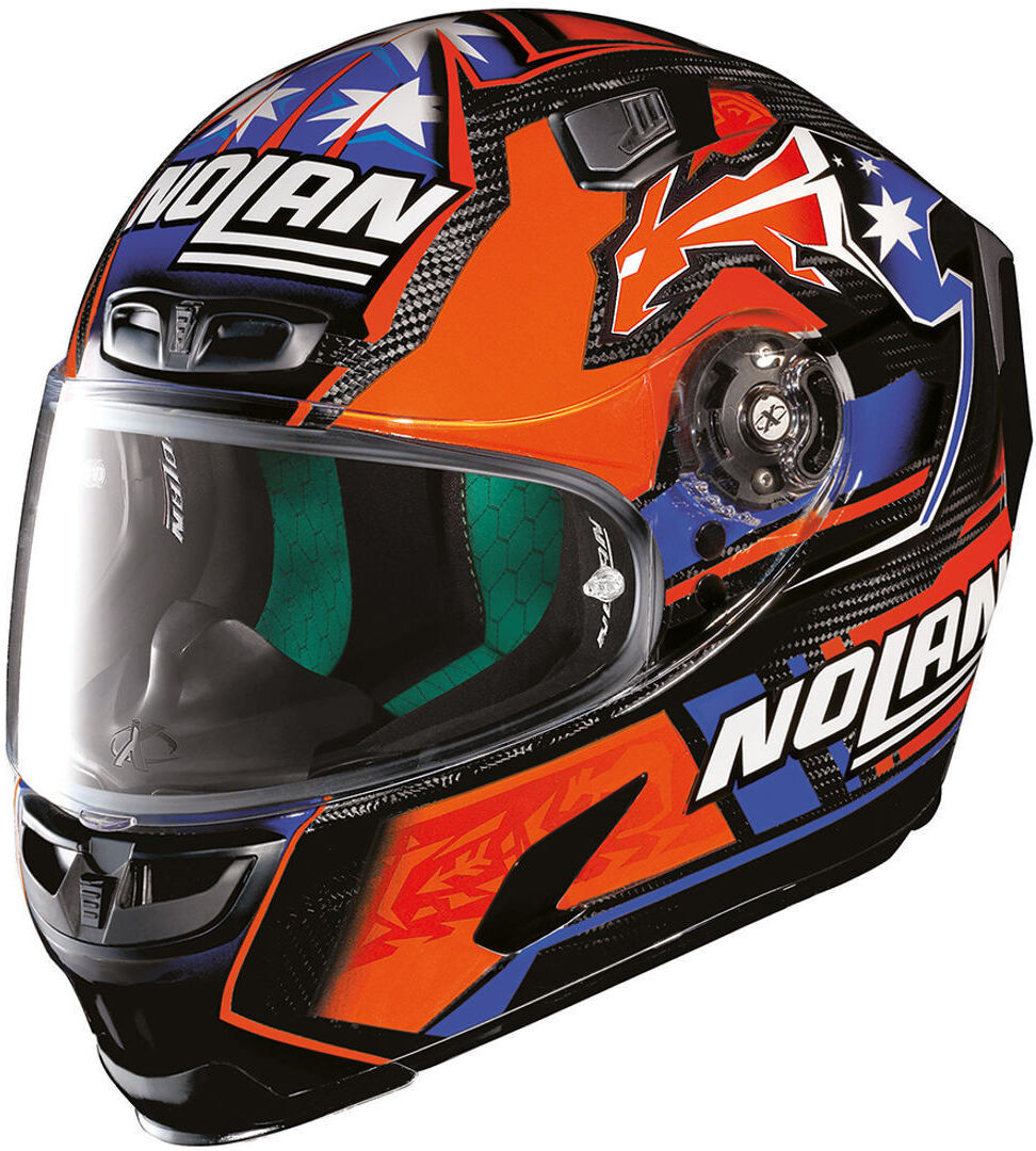 Photos - Motorcycle Helmet X-lite X-803 Ultra Carbon Stoner Superhero Helmet Unisex Black Orange Size 