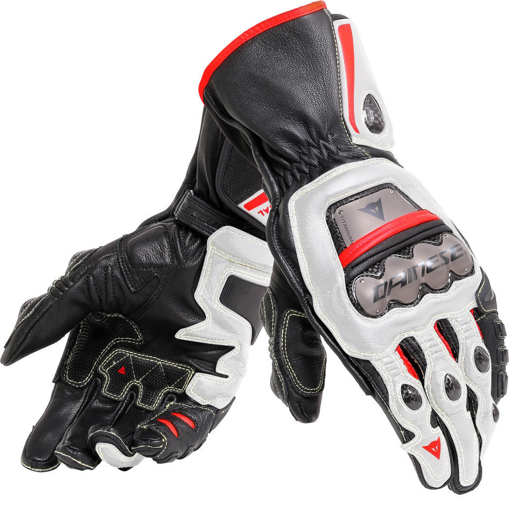 Photos - Motorcycle Gloves Dainese Full Metal 6 Gloves Unisex Black White Red Size: S 1815895a66s 