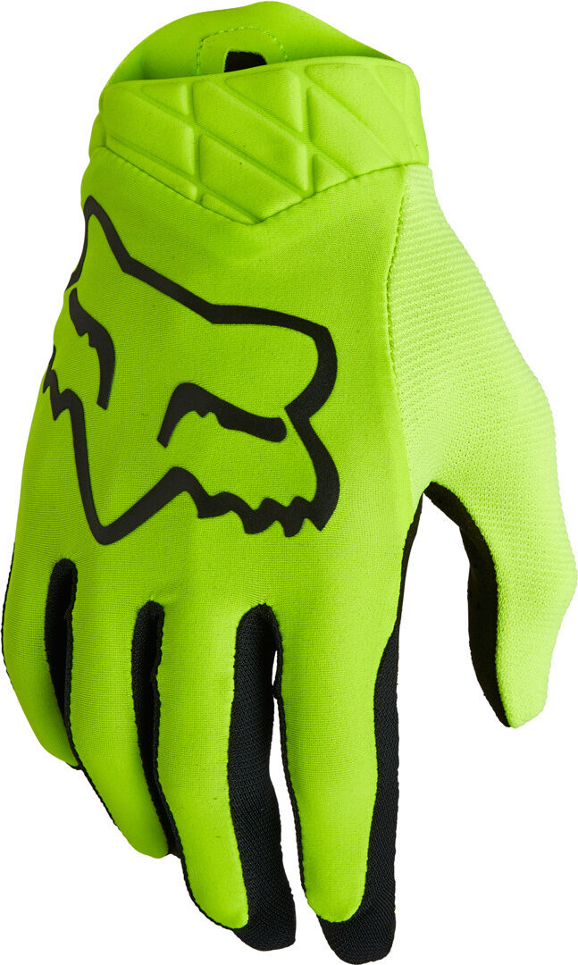 Photos - Motorcycle Gloves Fox Airline Motocross Gloves Unisex Black Yellow Size: S 21740130s 