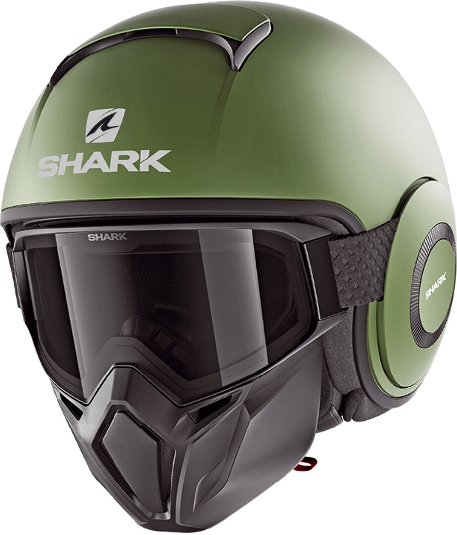 Photos - Motorcycle Helmet SHARK Street-Drak Blank Mat Jet Helmet Unisex Green Size: M he3306egmam 