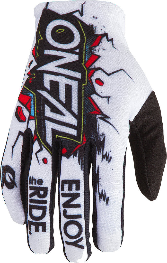 Photos - Motorcycle Gloves ONeal Matrix Villain 2 Youth Motocross Gloves Unisex White Size: L 0391036 
