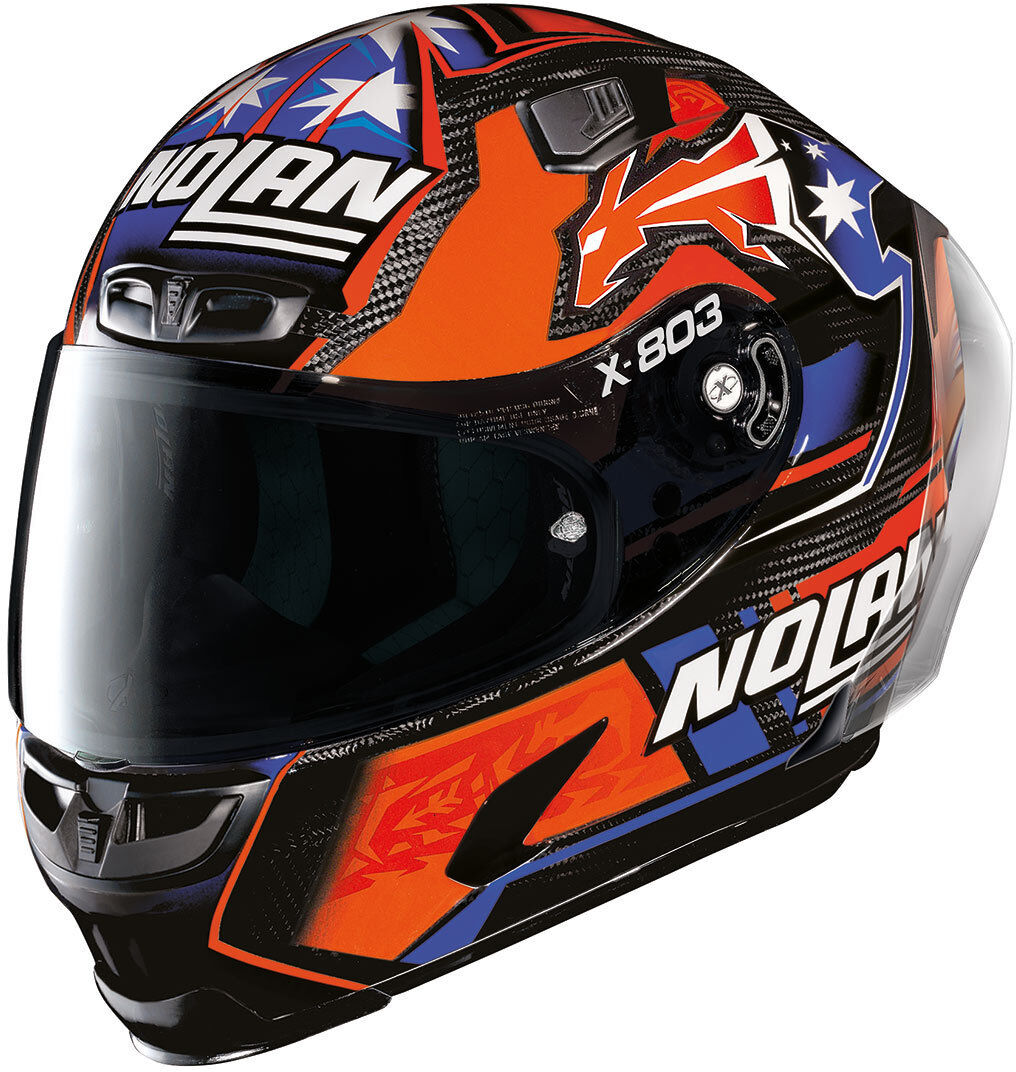 Photos - Motorcycle Helmet X-lite X-803 Rs Ultra Carbon Stoner Helmet Unisex Blue Orange Size: S u8r0 