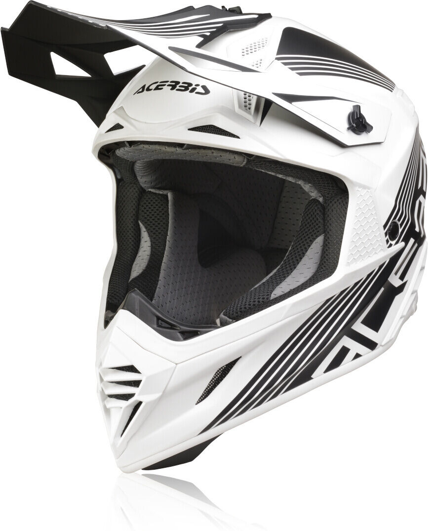 Photos - Motorcycle Helmet ACERBIS X-Track Motocross Helmet Unisex Black White Size: L 0023901.315.06 