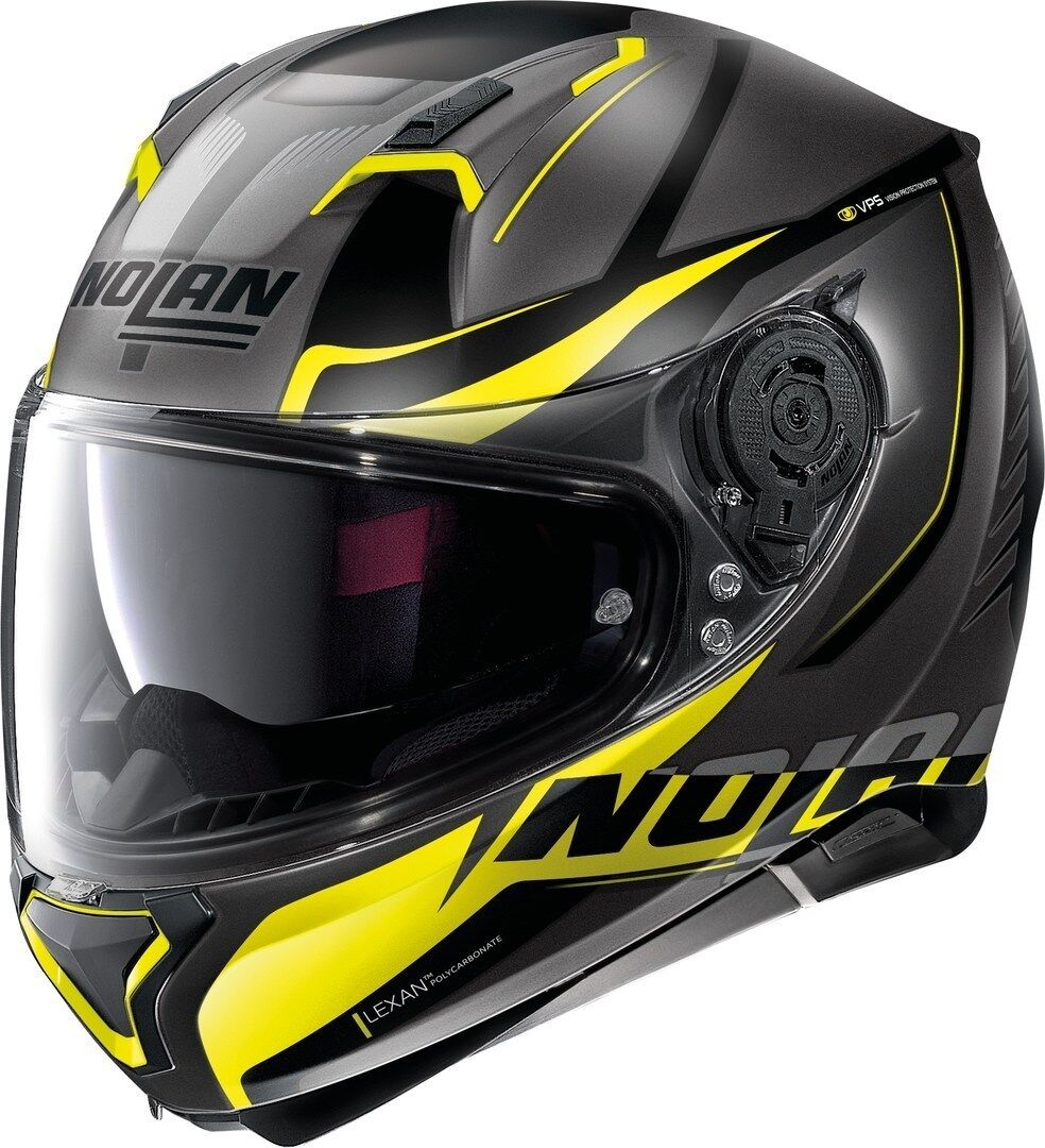 Photos - Motorcycle Helmet Nolan N87 Miles N-Com Helmet Unisex Grey Yellow Size: Xl n870004600886 