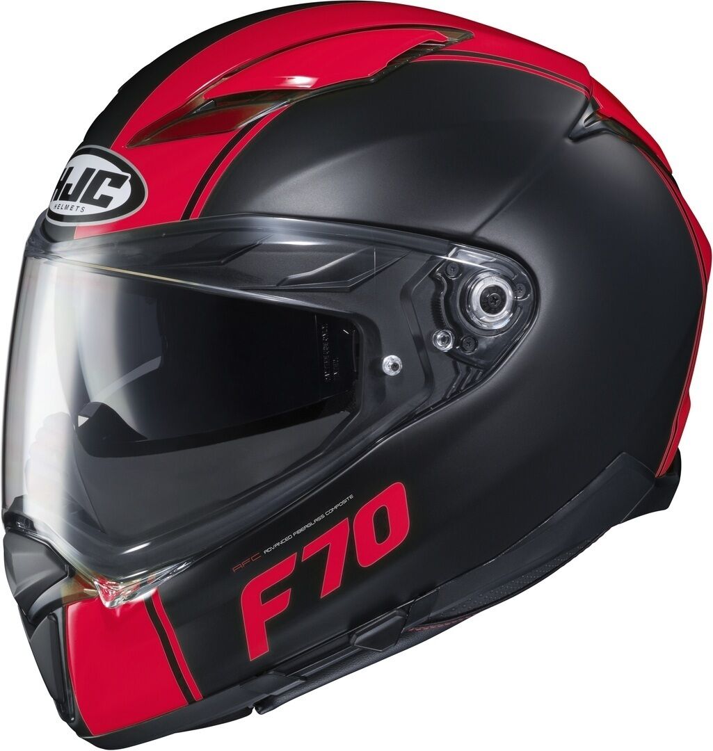 Photos - Motorcycle Helmet HJC F70 Mago Helmet Unisex Black Red Size: M 15257108 