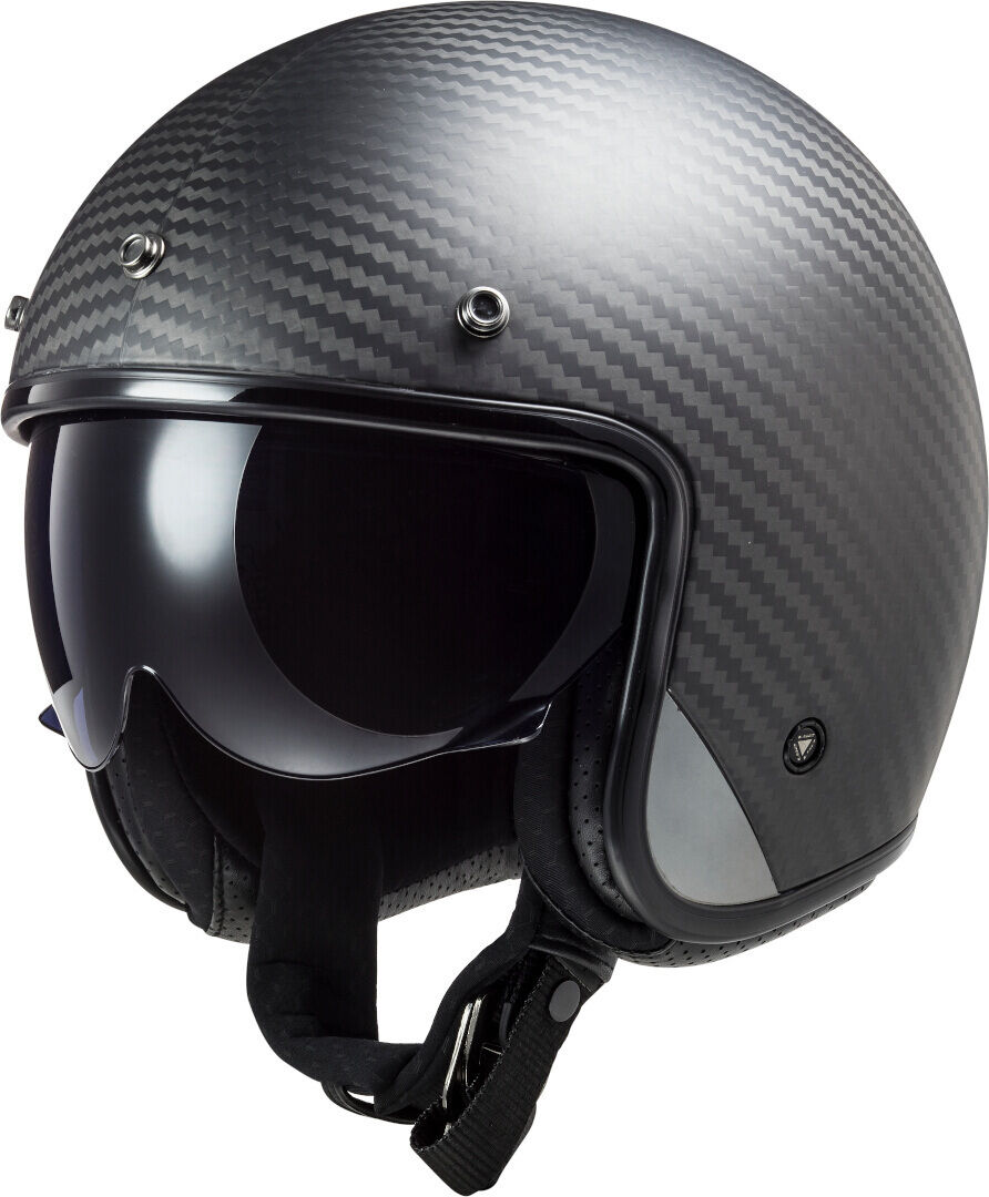 Photos - Motorcycle Helmet LS2 Of601 Bob Carbon Jet Helmet Unisex Carbon Size: S 306011098s 