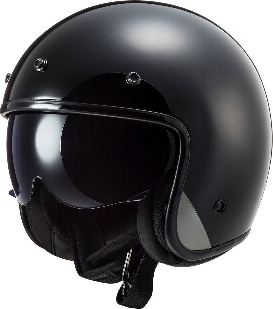 Photos - Motorcycle Helmet LS2 Of601 Bob Solid Jet Helmet Unisex Black Size: L 306011012l 