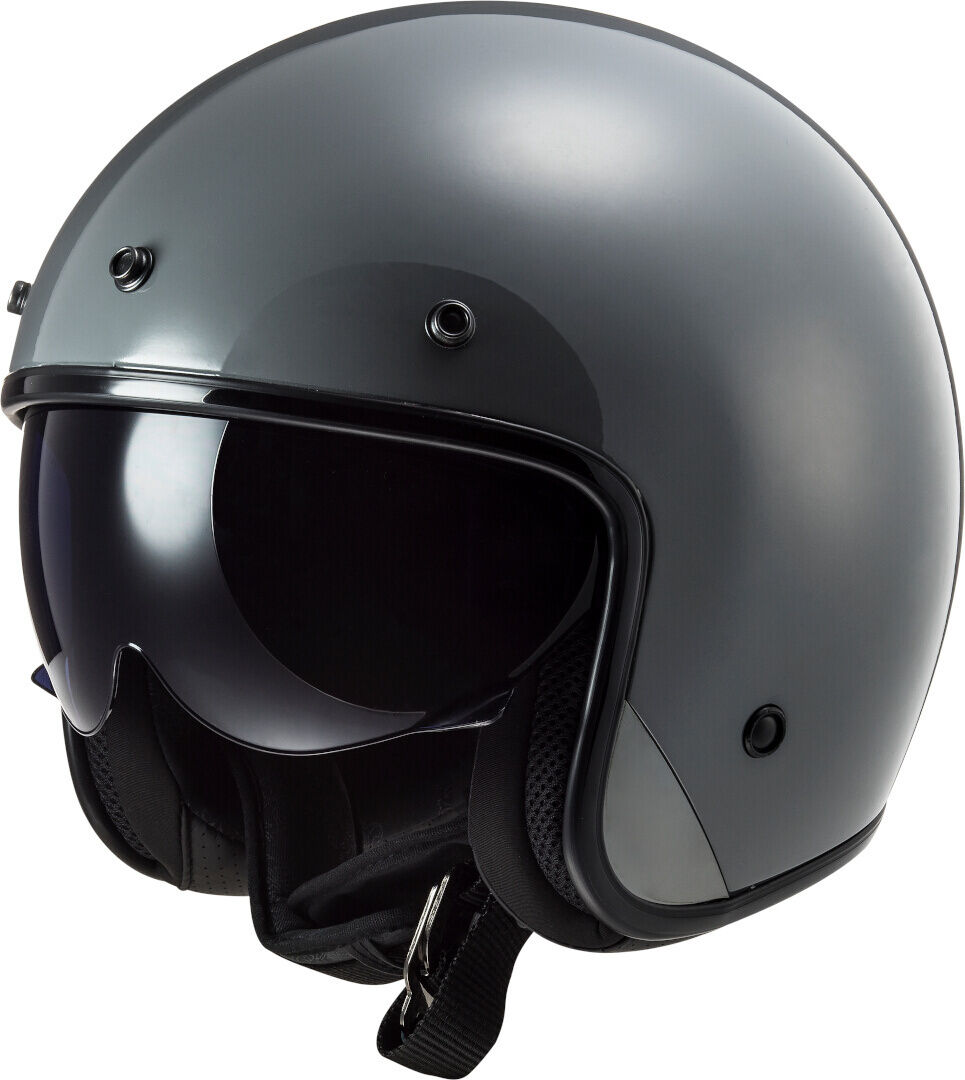 Photos - Motorcycle Helmet LS2 Of601 Bob Solid Jet Helmet Unisex Grey Size: M 306013704m 