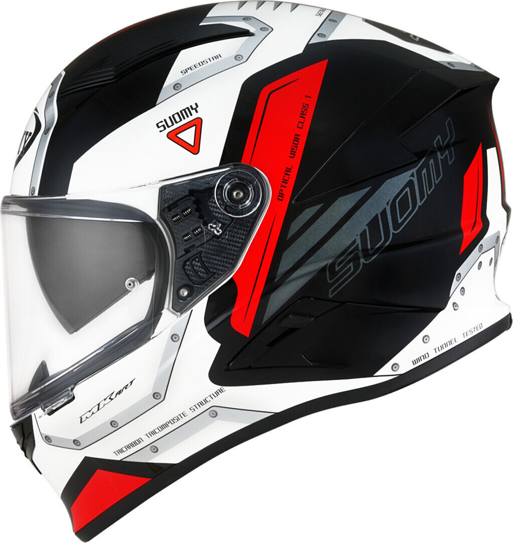 Photos - Motorcycle Helmet SUOMY Speedstar Airplane Helmet Unisex Black White Red Size: Xs ksvr0030.2 