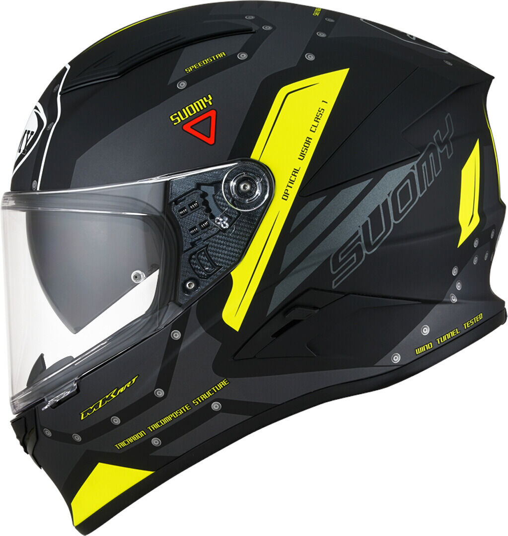 Photos - Motorcycle Helmet SUOMY Speedstar Airplane Helmet Unisex Black Yellow Size: Xs ksvr0029.2 