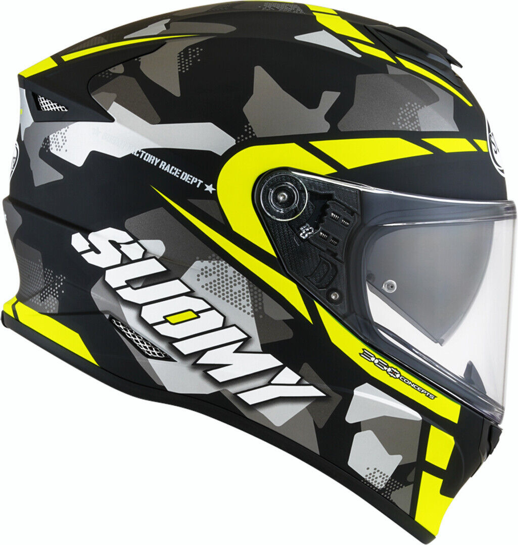 Photos - Motorcycle Helmet SUOMY Stellar Race Squad Helmet Unisex Black Yellow Size: Xl ksst0013.6 