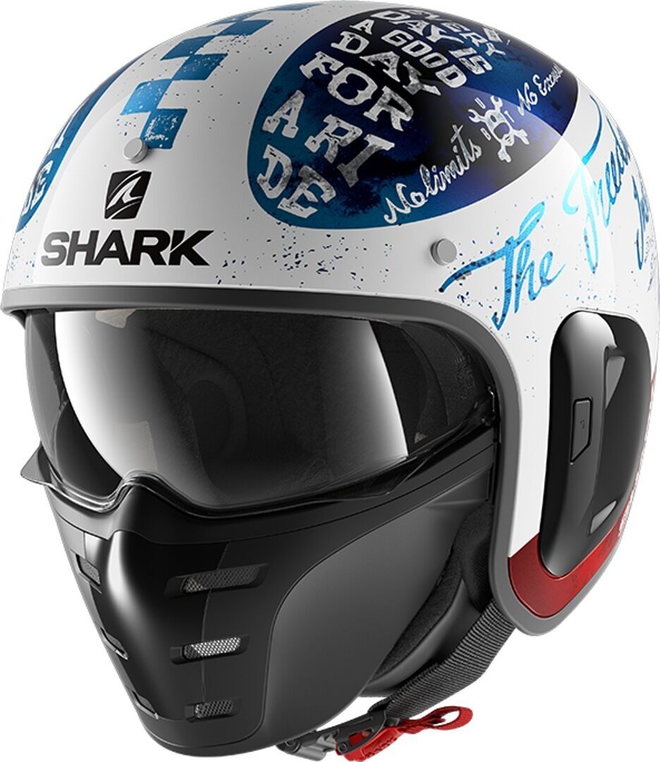 Photos - Motorcycle Helmet SHARK S-Drak 2 Tripp In Jet Helmet Unisex Black White Size: Xs he2763ewbrx 