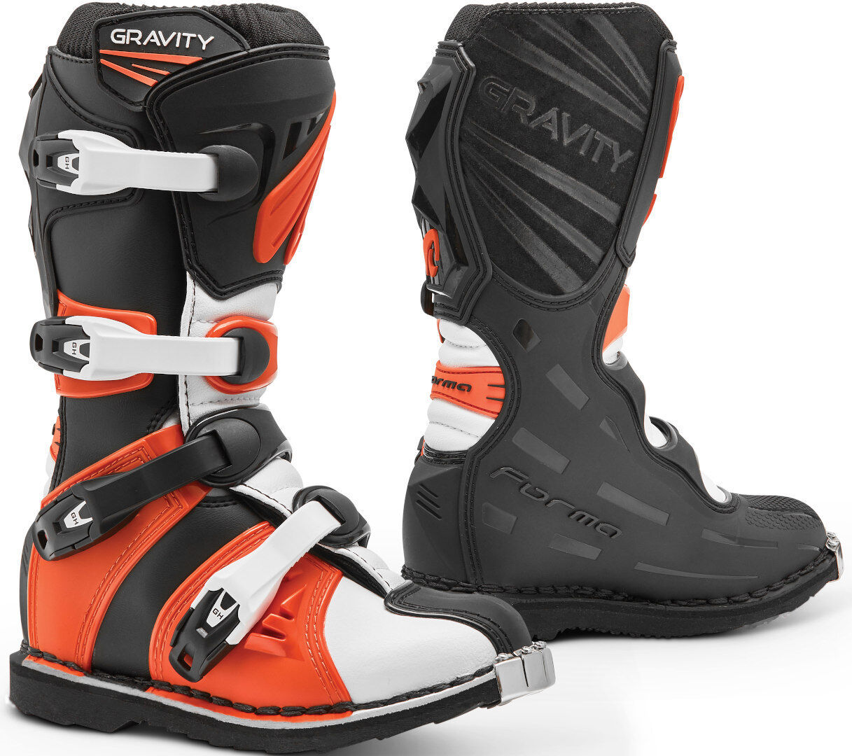 Photos - Motorcycle Boots Forma Gravity Motocross Boots Unisex Black Orange Size: 32 forc550991632 