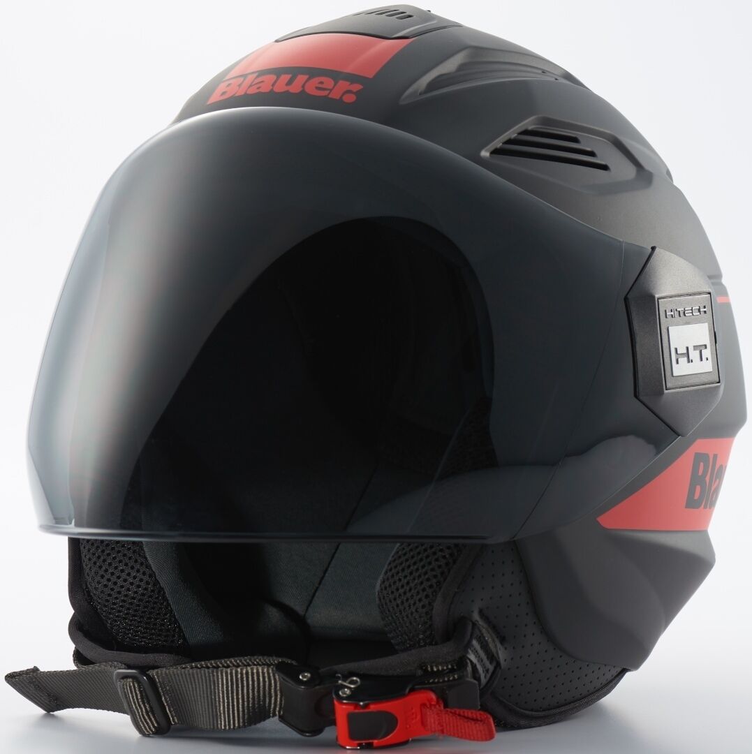 Photos - Motorcycle Helmet Blauer Brat Jet Helmet Unisex Black Red Size: L 12cbkhu01035h00023h86l 