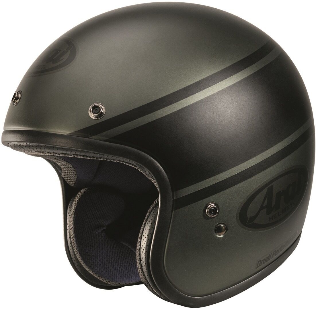 Photos - Motorcycle Helmet Arai Freeway Classic Bandage Unisex Black Green Size: Xs 8001127005 