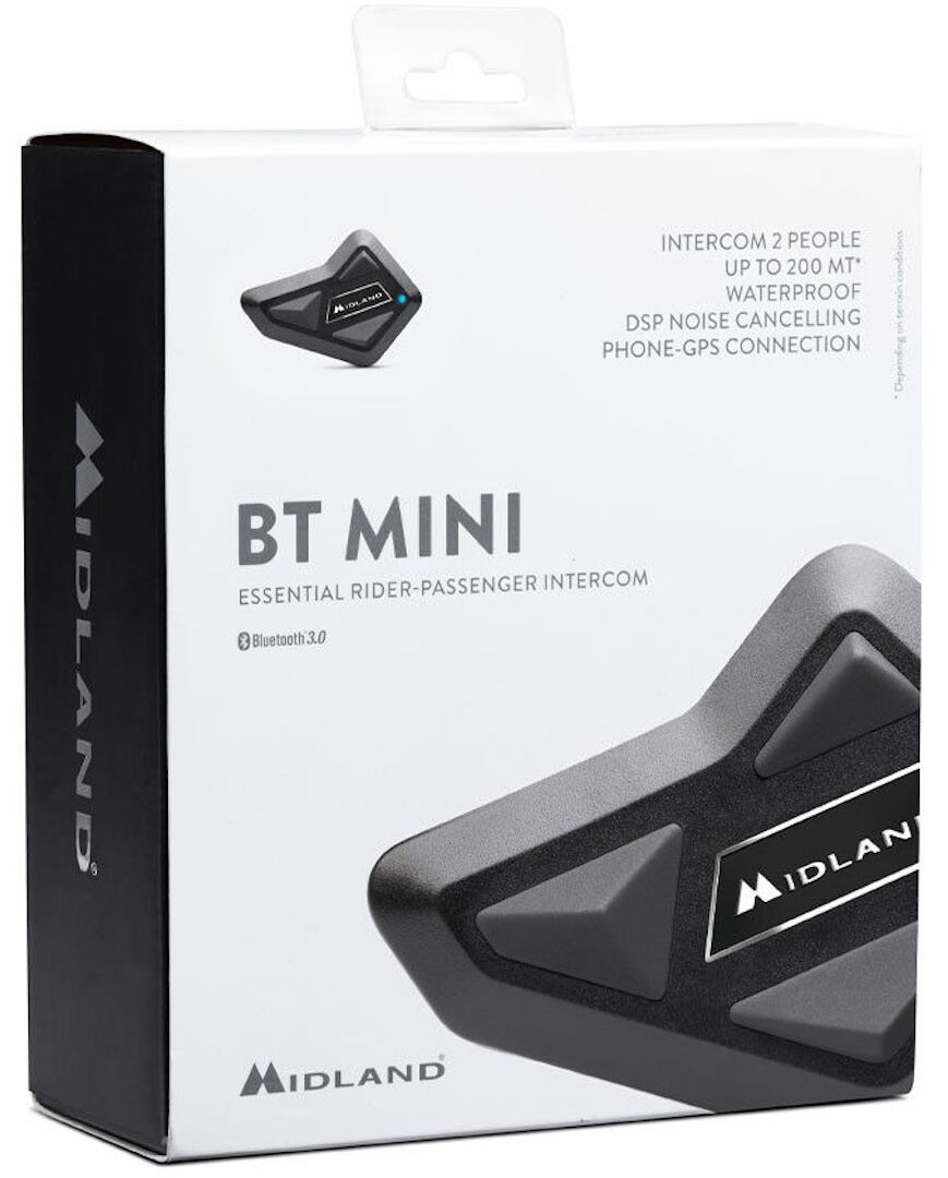 Photos - Mobile Phone Headset Midland Bt Mini Bluetooth Communication System Single Pack Unisex Black Si 