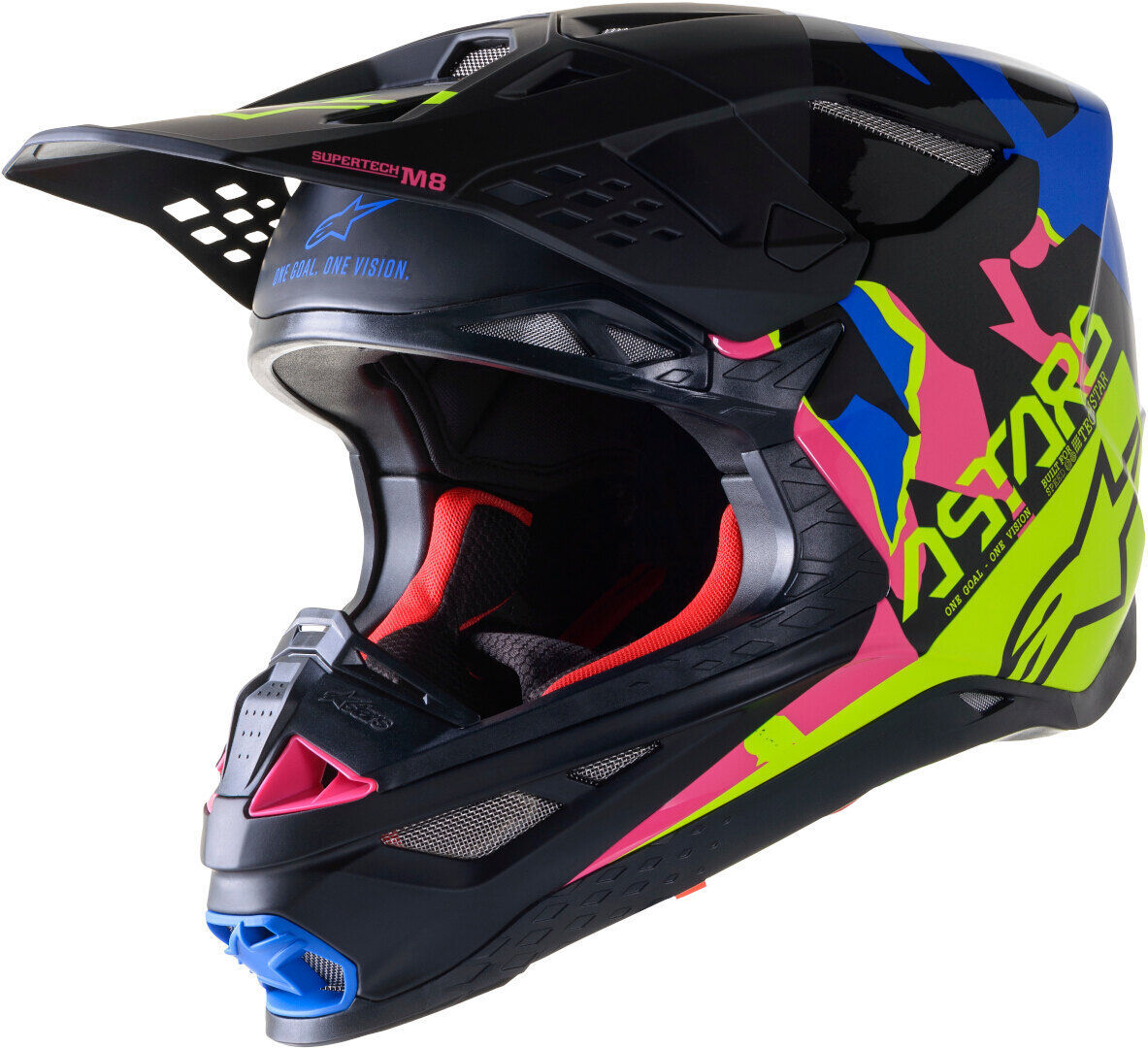 Photos - Motorcycle Helmet Alpinestars Supertech S-M8 Echo Motocross Helmet Unisex Black Blue Size: 2 