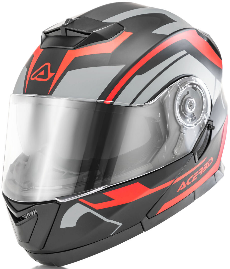 Photos - Motorcycle Helmet ACERBIS Serel Graphics Helmet Unisex Black Red Size: Xl 0023929.323.068 