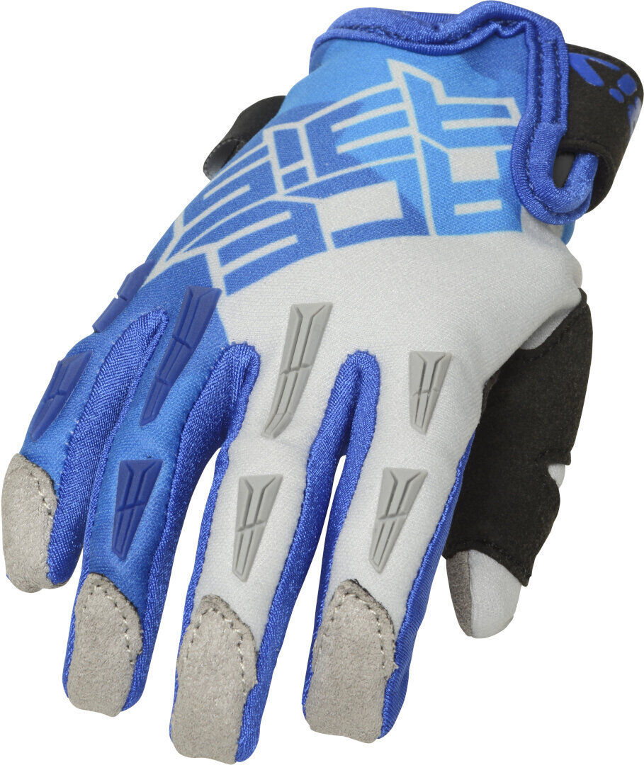 Photos - Motorcycle Gloves ACERBIS Ce Mx X-K Kids  Unisex Grey Blue Size: M 0024281. 