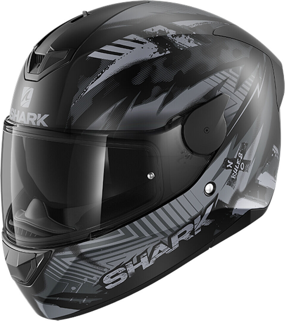 Photos - Motorcycle Helmet SHARK D-Skwal 2 Penxa Helmet Unisex Black Grey Size: Xs he4055ekaaxs 