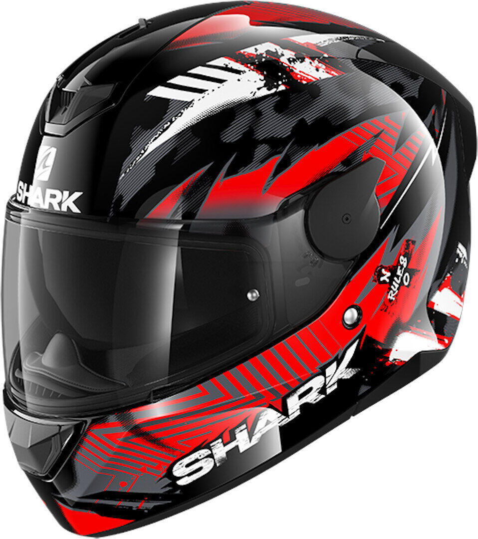 Photos - Motorcycle Helmet SHARK D-Skwal 2 Penxa Helmet Unisex Black Red Size: S he4054ekras 