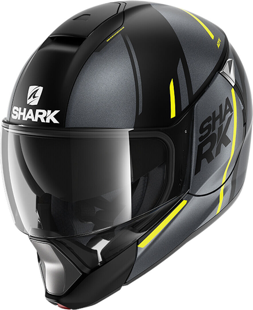 Photos - Motorcycle Helmet SHARK Evojet Vyda Mat Helmet Unisex Black Yellow Size: Xs he8809ekayxs 