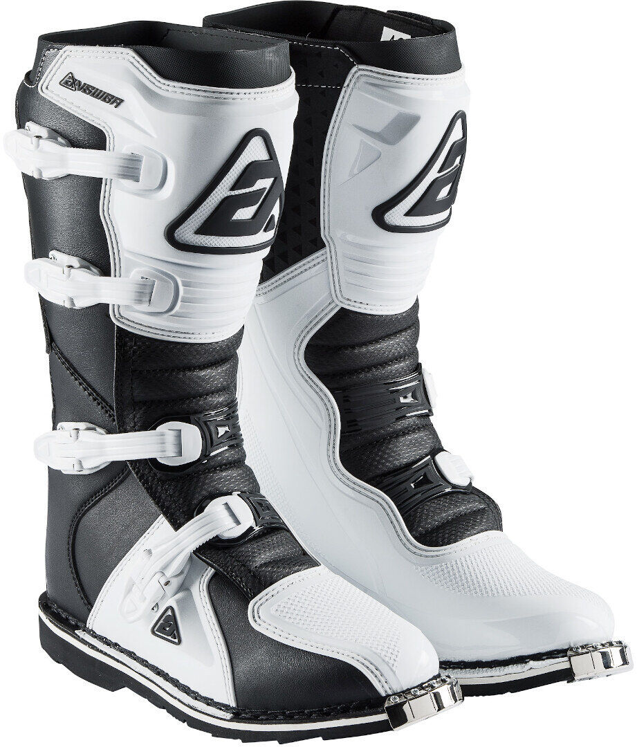 Photos - Motorcycle Boots Answer Racing Answer Ar1 Motocross Boots Unisex Black White Size: 45 80300